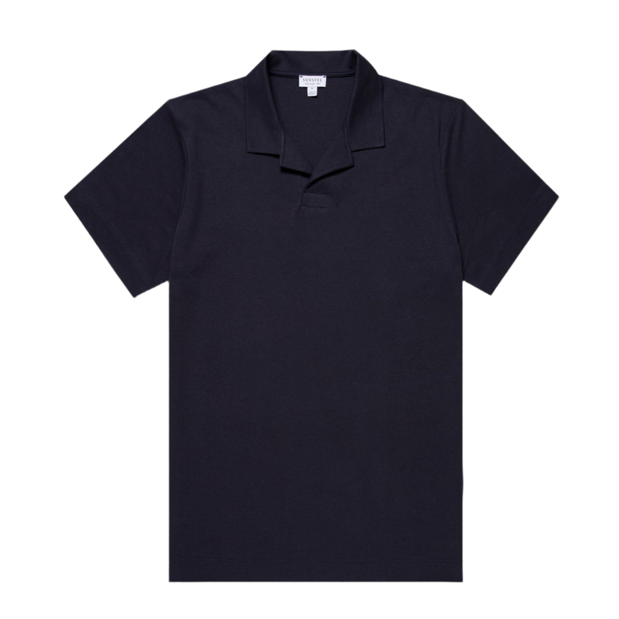 Sunspel Heavyweight Polo Shirt Navy