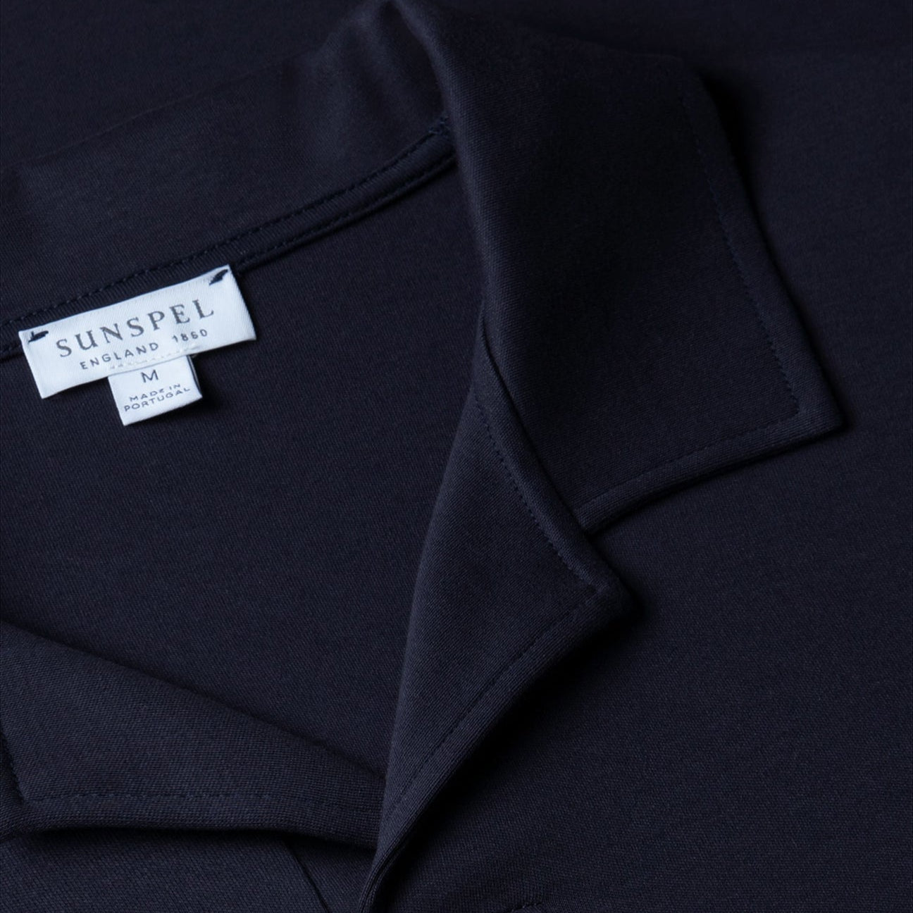 Sunspel Heavyweight Polo Shirt Navy