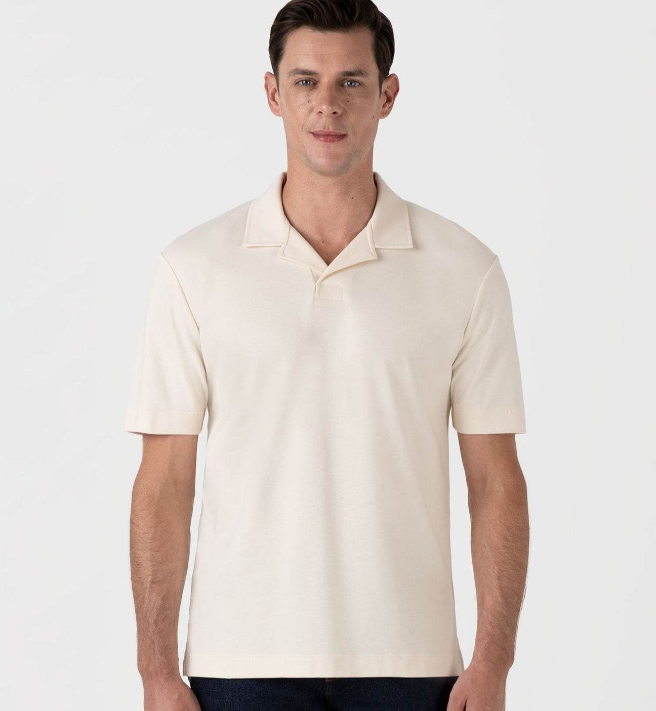 Sunspel Heavyweight Polo Shirt Undyed