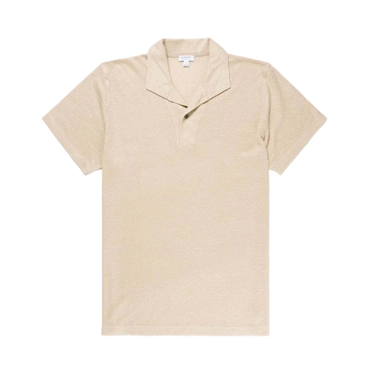 Sunspel Linen Pique Polo Shirt Hazelwood