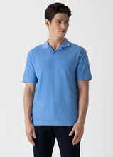 Load image into Gallery viewer, Sunspel Towelling Polo Shirt Cool Blue
