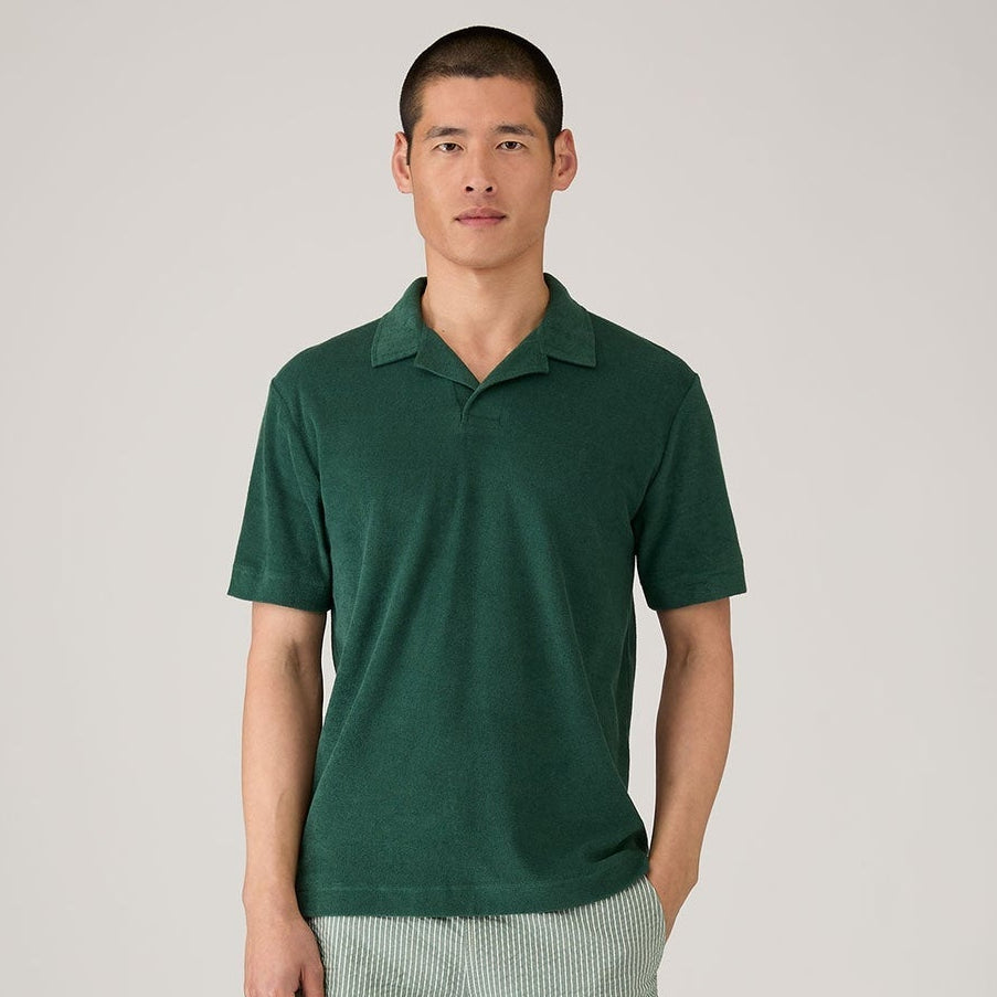Sunspel Towelling Polo Shirt Forest26