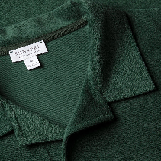Sunspel Towelling Polo Shirt Forest26