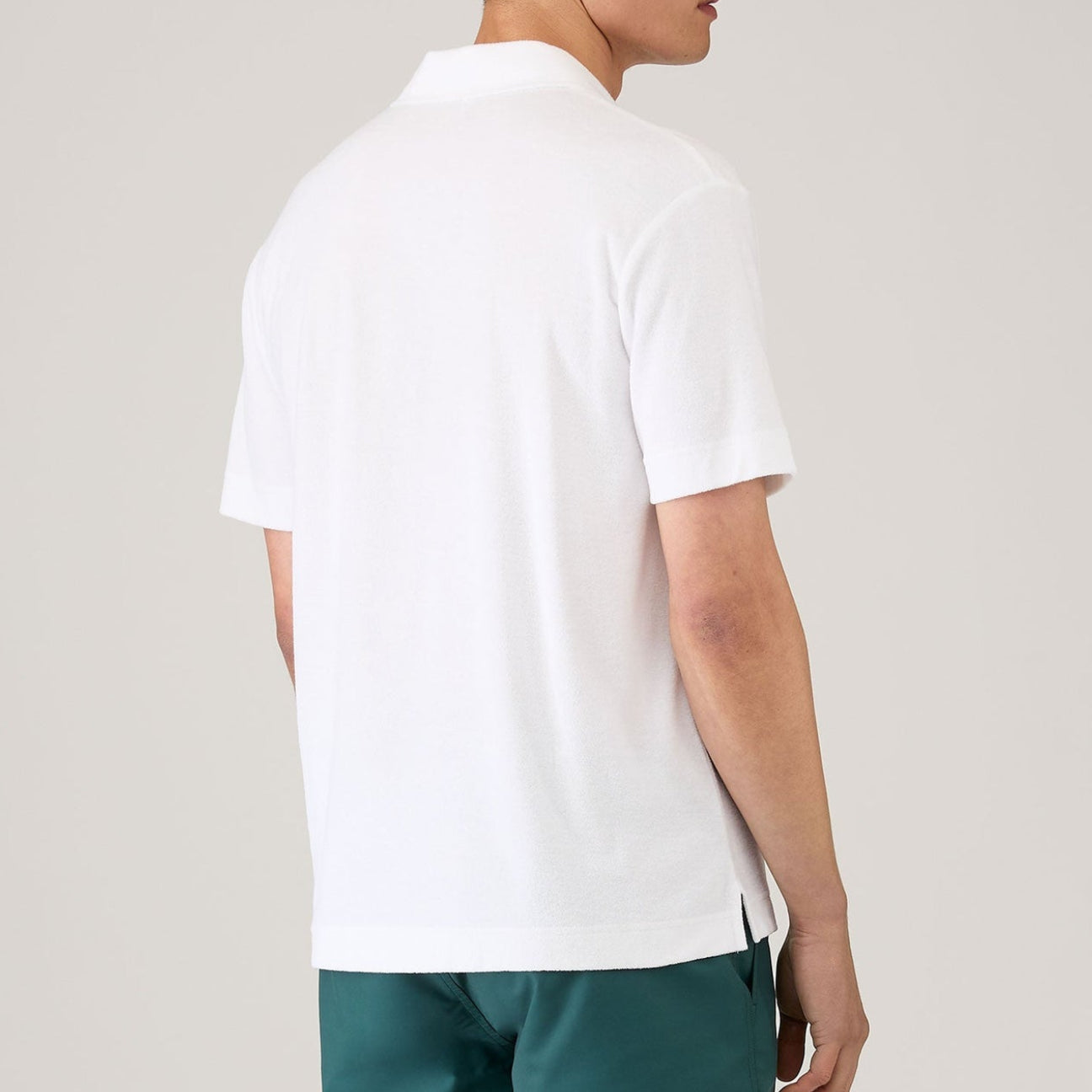 Sunspel Towelling Polo Shirt White