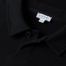 Load image into Gallery viewer, Sunspel Loopback Polo Sweatshirt Black
