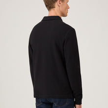 Load image into Gallery viewer, Sunspel Loopback Polo Sweatshirt Black
