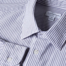 Load image into Gallery viewer, Sunspel Oxford Stripe Shirt White/Navy Oxford

