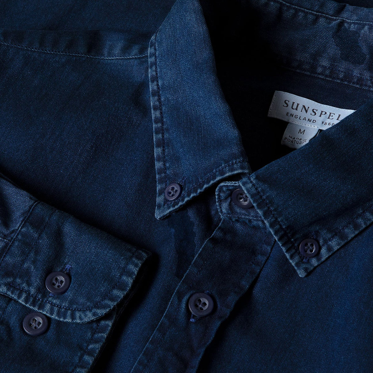 Sunspel Button Down Shirt Indigo