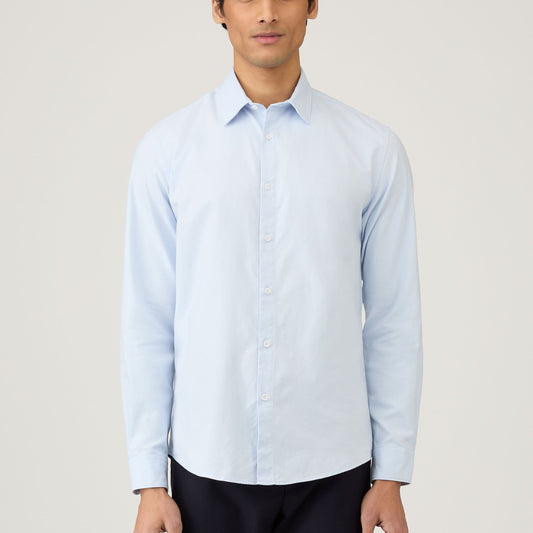 Sunspel Oxford Shirt Light Blue Oxford