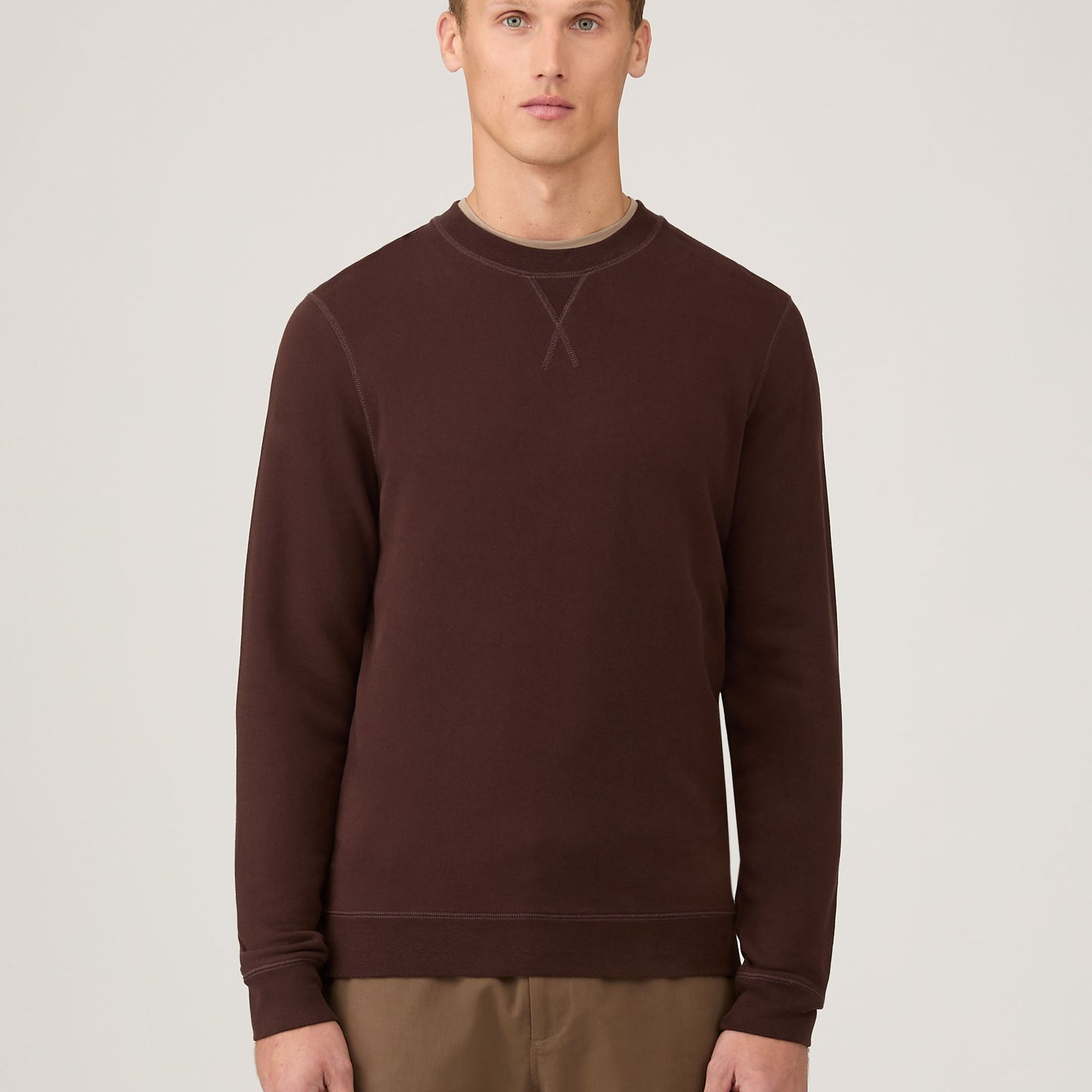 Sunspel Loopback Sweatshirt Truffle