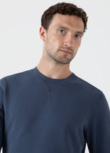 Load image into Gallery viewer, Sunspel Loopback Sweatshirt Slate Blue
