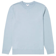 Load image into Gallery viewer, Sunspel Loopback Sweatshirt Smoke Blue
