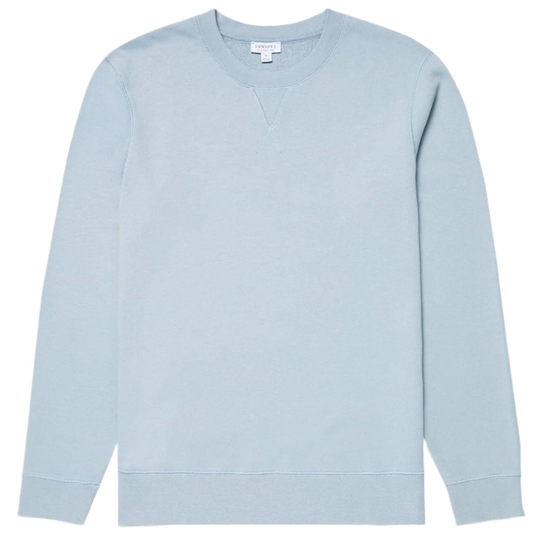 Sunspel Loopback Sweatshirt Smoke Blue