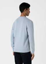 Load image into Gallery viewer, Sunspel Loopback Sweatshirt Smoke Blue
