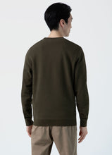 Load image into Gallery viewer, Sunspel Loopback Sweatshirt Dark Olive
