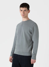 Load image into Gallery viewer, Sunspel Loopback Sweatshirt Smoke Green
