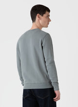 Load image into Gallery viewer, Sunspel Loopback Sweatshirt Smoke Green
