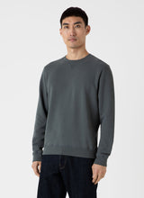 Load image into Gallery viewer, Sunspel Loopback Sweatshirt Drill Green
