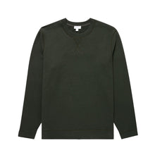Load image into Gallery viewer, Sunspel Loopback Sweatshirt Dark Green25
