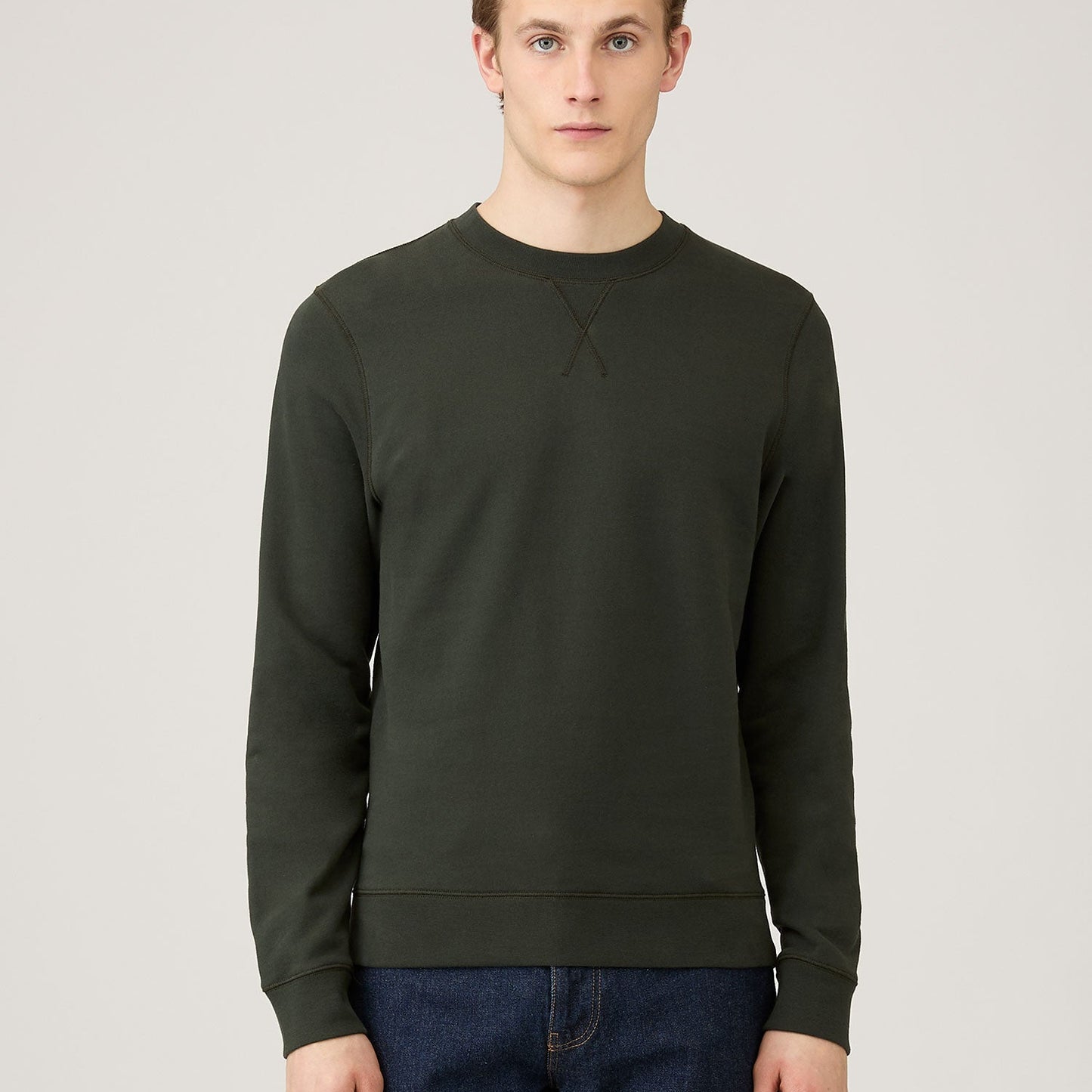 Sunspel Loopback Sweatshirt Dark Green25