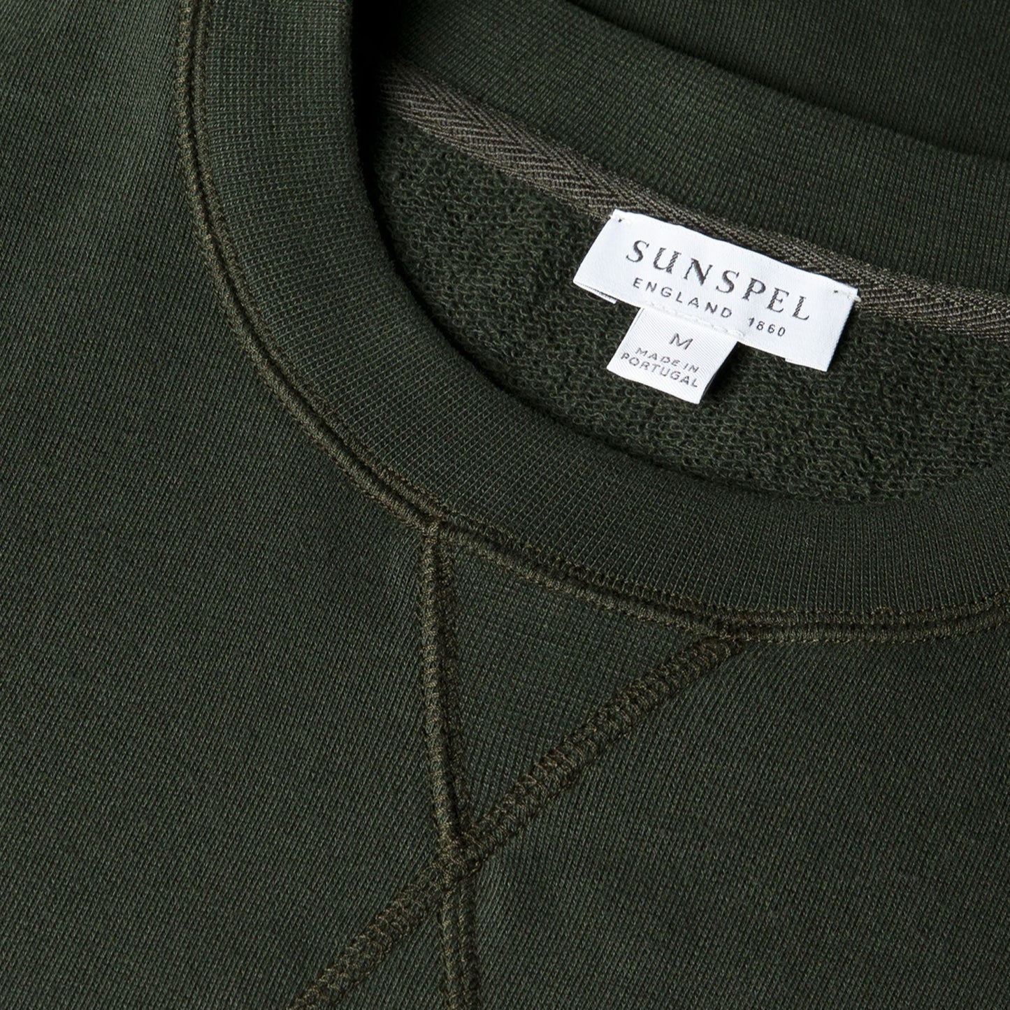 Sunspel Loopback Sweatshirt Dark Green25