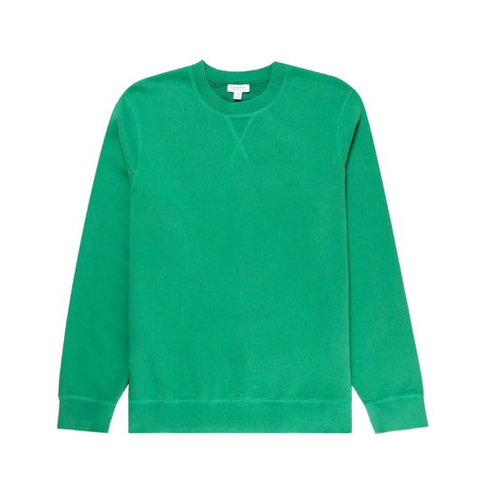 Sunspel Loopback Sweatshirt Bright Green