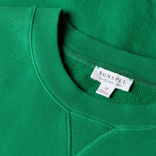 Sunspel Loopback Sweatshirt Bright Green