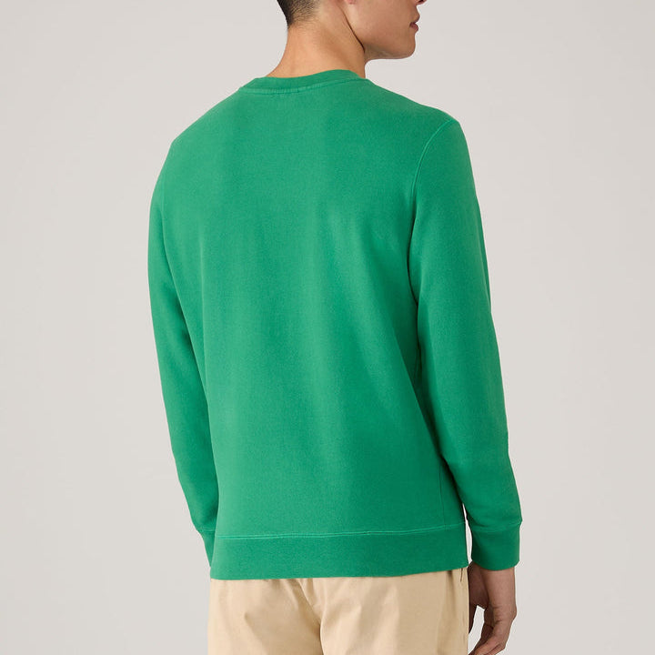 Sunspel Loopback Sweatshirt Bright Green