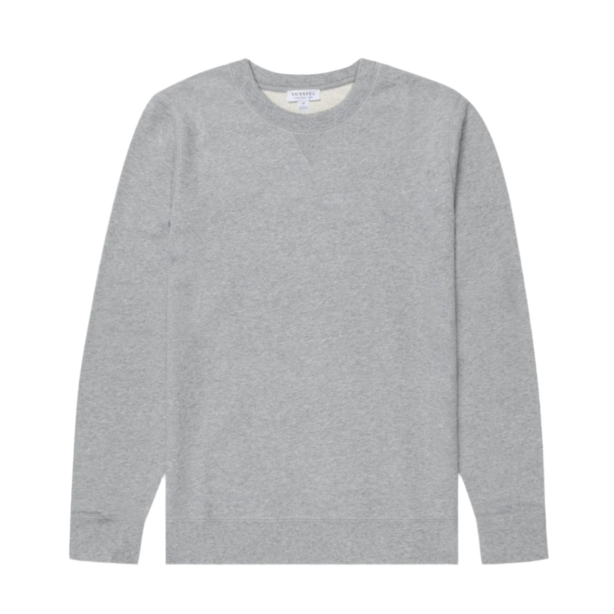 Sunspel Loopback Sweatshirt Grey Melange