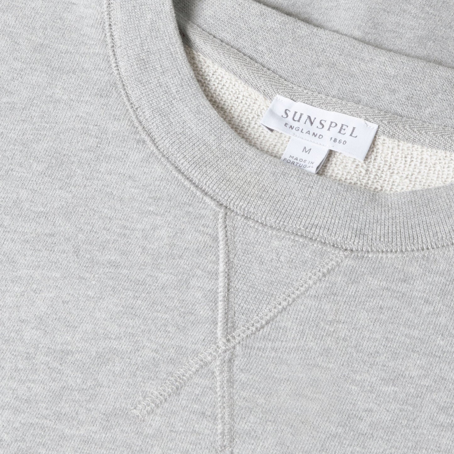 Sunspel Loopback Sweatshirt Grey Melange