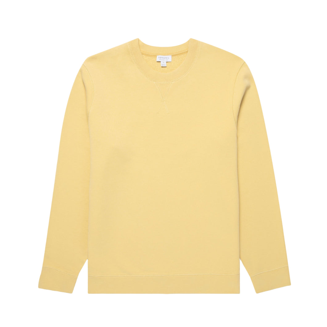 Sunspel Loopback Sweatshirt Dusty Yellow