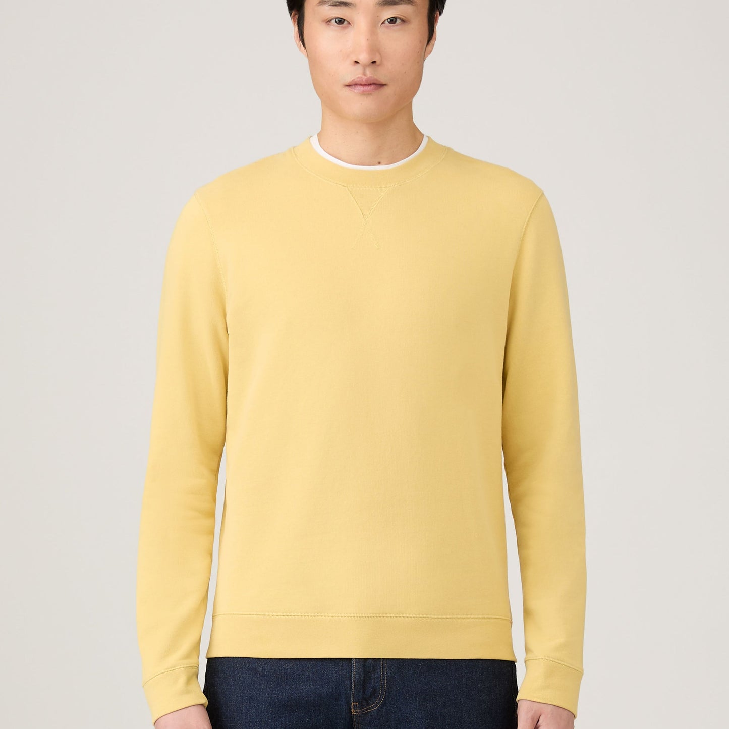 Sunspel Loopback Sweatshirt Dusty Yellow