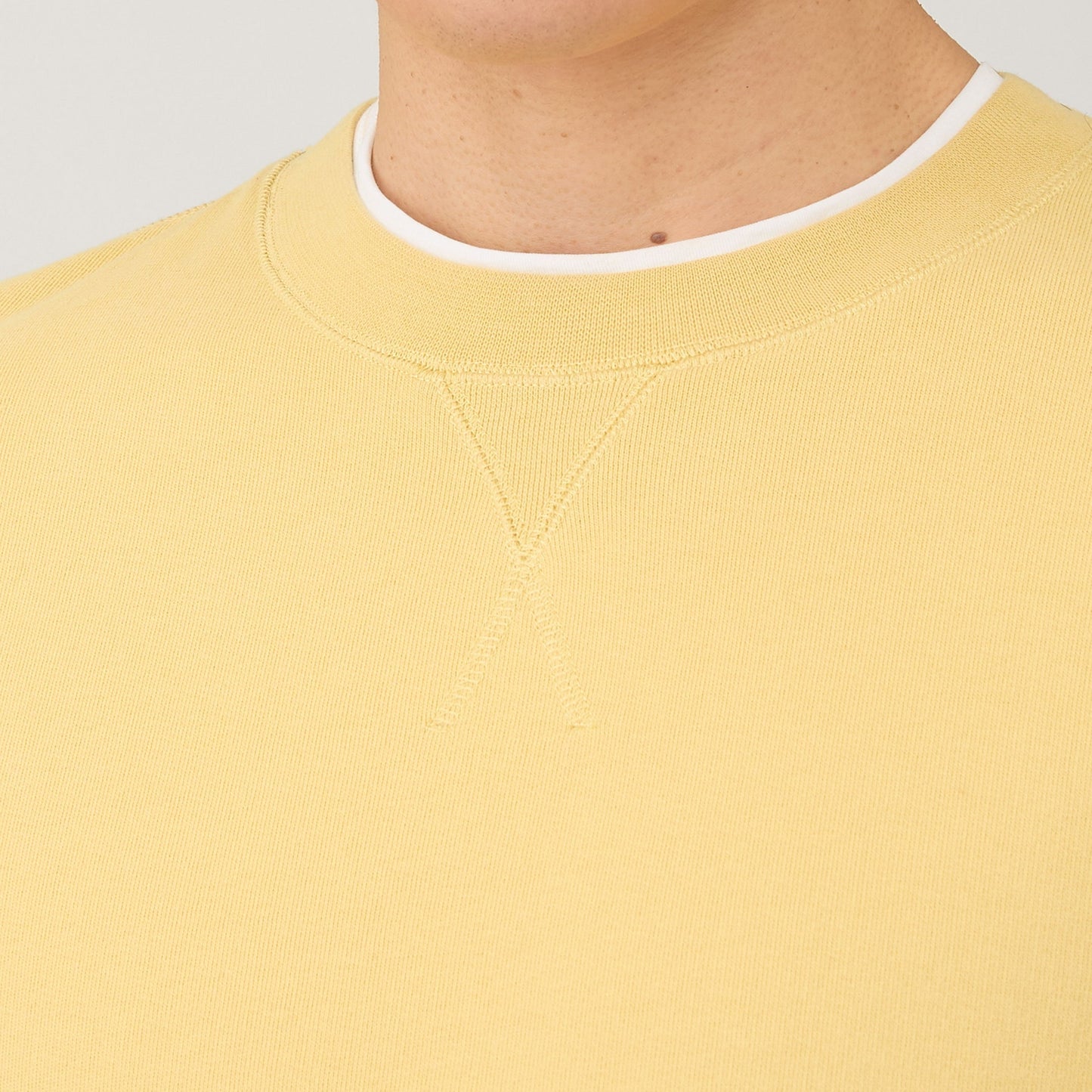 Sunspel Loopback Sweatshirt Dusty Yellow
