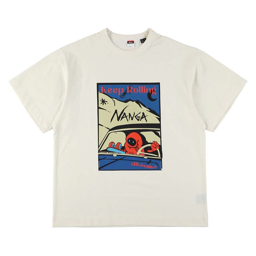 Nanga Eco Hybrid Keep Rolling Tee White