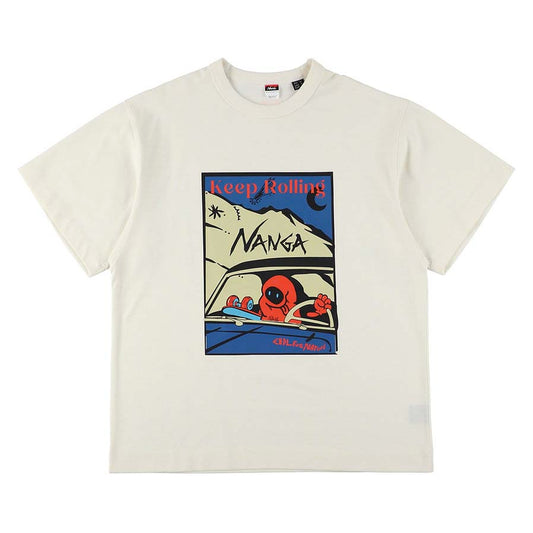 Nanga Eco Hybrid Keep Rolling Tee White