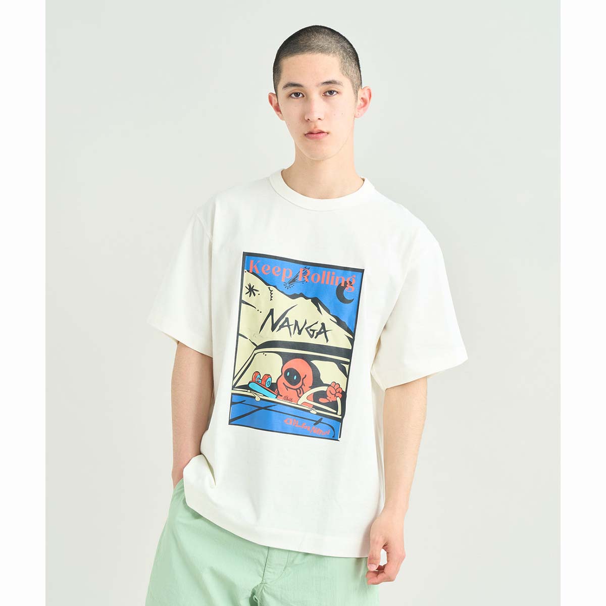 Nanga Eco Hybrid Keep Rolling Tee White