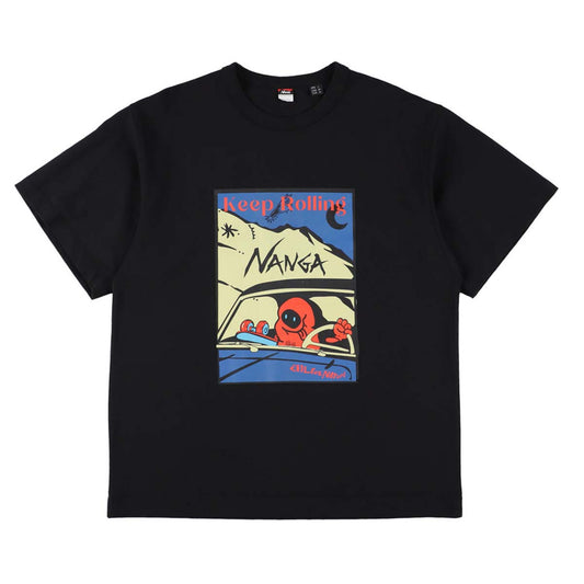 Nanga Eco Hybrid Keep Rolling Tee Black