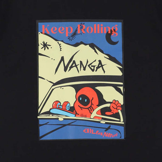 Nanga Eco Hybrid Keep Rolling Tee Black