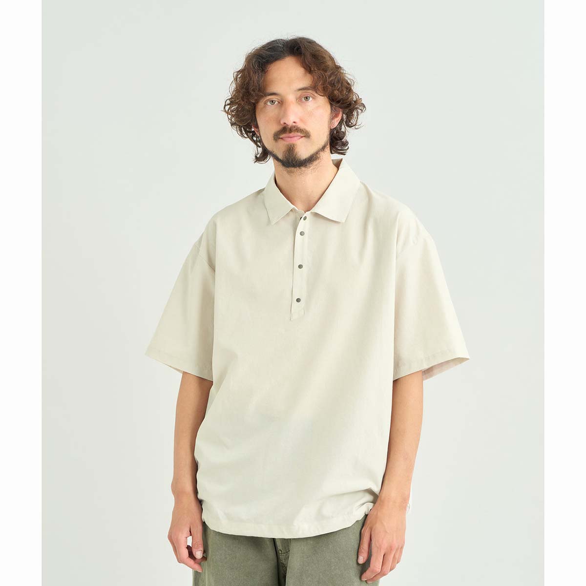 Nanga Dot Air Comfy Polo Shirt S.Beige