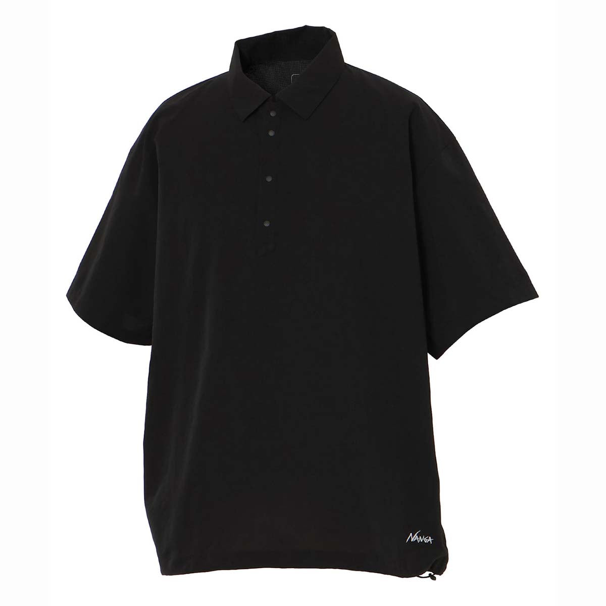 Nanga Dot Air Comfy Polo Shirt P.Black