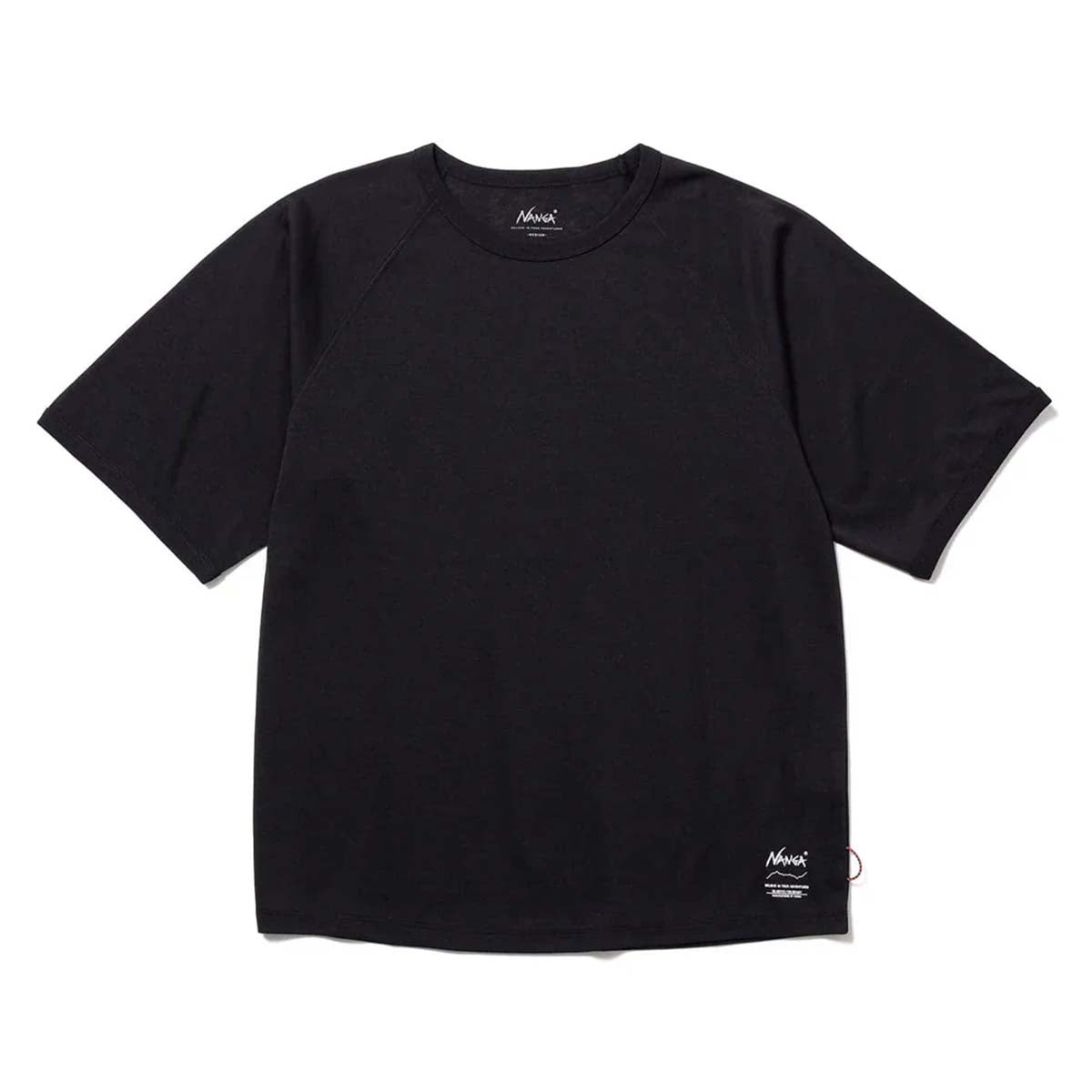 Nanga Dry Mix Raglan Sleeve Tee Black