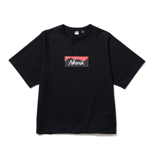 Nanga Eco Hybrid Box Logo Loose Fit Tee Black