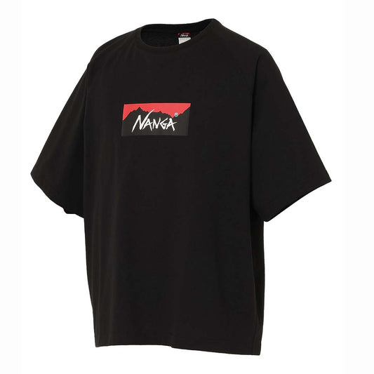Nanga Eco Hybrid Box Logo Loose Fit Tee Black