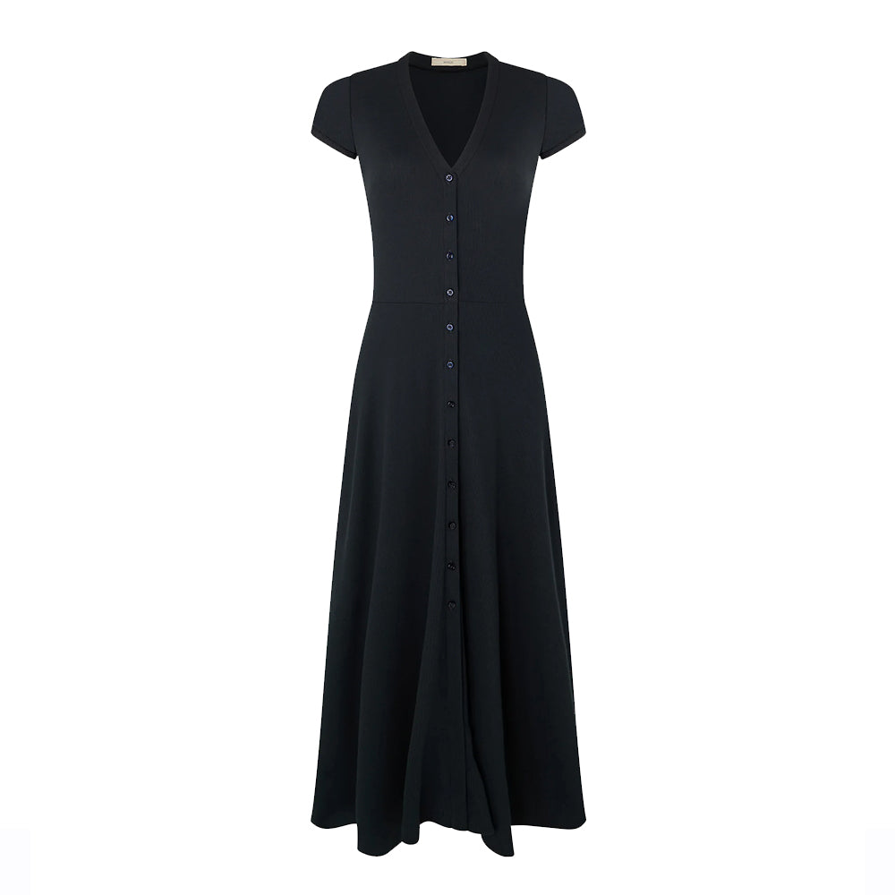 Sessun Nea Buttoned Mid Length Dress Moonless