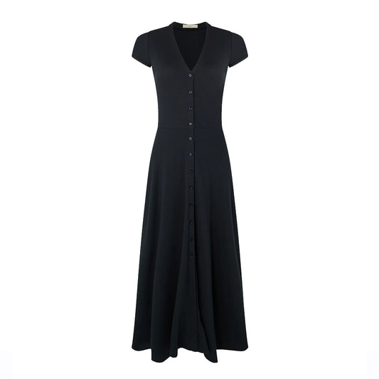 Sessun Nea Buttoned Mid Length Dress Moonless