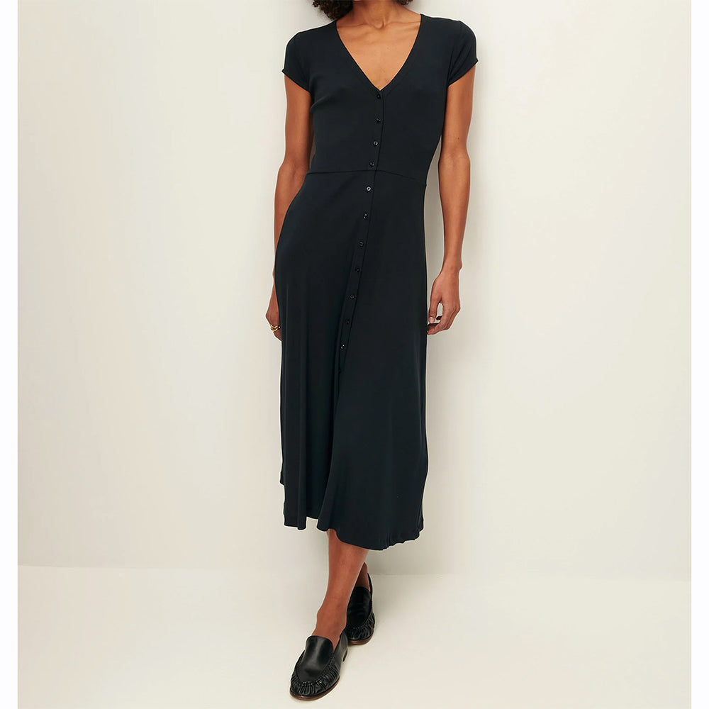 Sessun Nea Buttoned Mid Length Dress Moonless