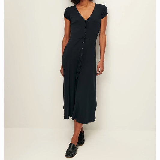 Sessun Nea Buttoned Mid Length Dress Moonless