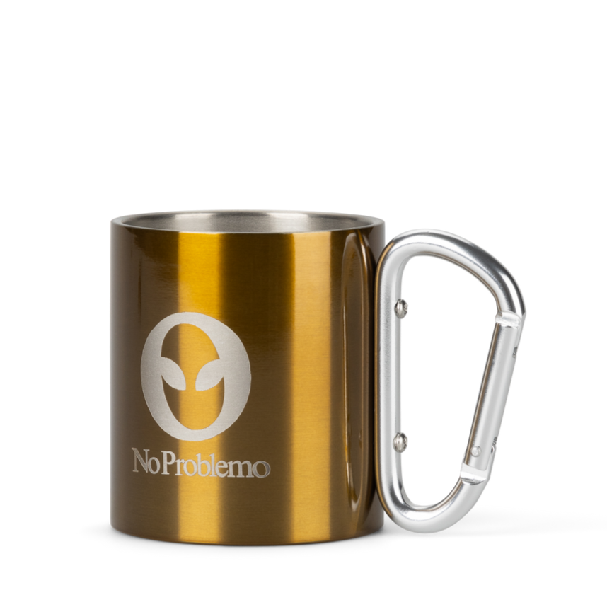 No Problemo Carabiner Mug Khaki