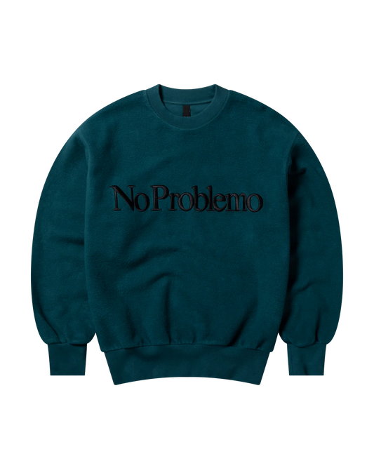 No Problemo Reverse Fleece Sweatshirt Teal