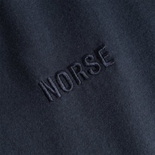 Load image into Gallery viewer, Norse Projects Johannes Organic NORSE Logo T-Shirt Dark Navy
